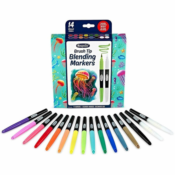 Crayola Blending Markers - Multi Ink - Water Based - 16 / Pack