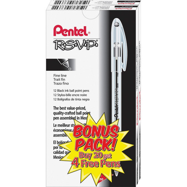 Pentel R.S.V.P. Ballpoint Pen BK90ASW2