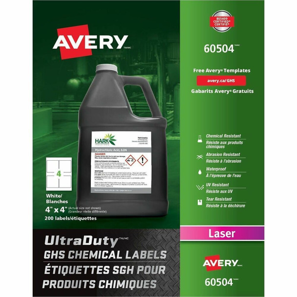 Avery UltraDuty Warning Label 60504