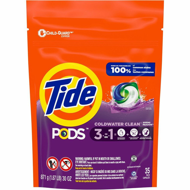 Tide PODS 3-1 Laundry Detergent - Spring Meadow Scent - White, Orchid - 35 / Bag