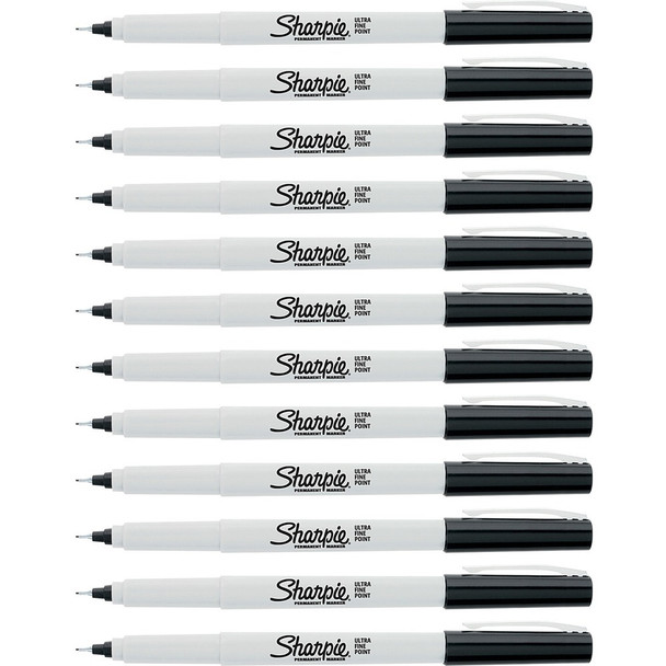 Sharpie Ultra Fine Permanent Markers - Alcohol Based - 12 / Dozen