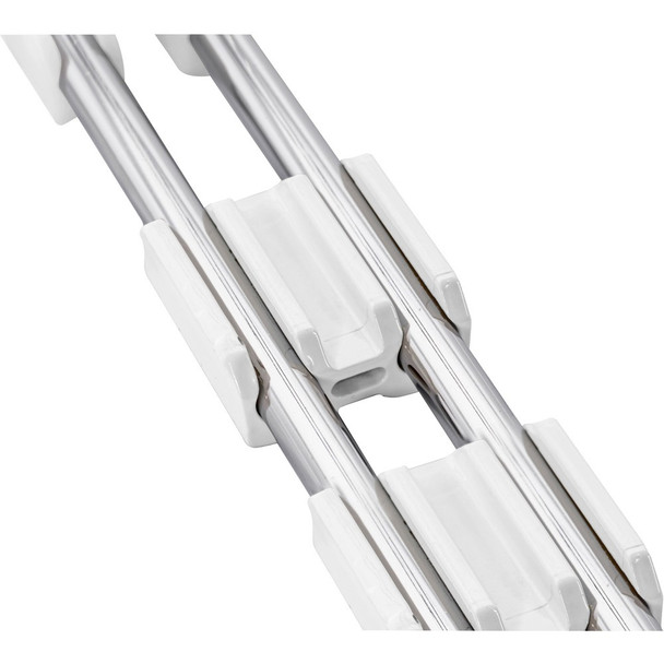 Lorell Stacking Chair Ganging Clips - White - Plastic - 1 Pack