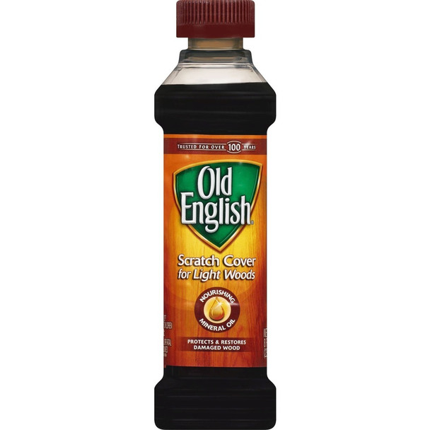 Old English Scratch Cover Polish - 8 fl oz (0.3 quart) - Brown - 6 / Carton
