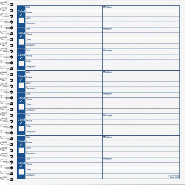 Adams  Voicemail Log Book S8714