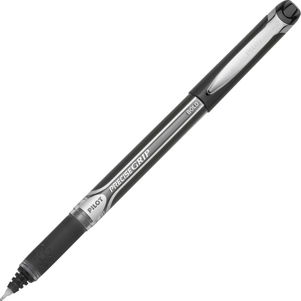 Pilot Bold Capped Rolling Ball Pens - Black Ink - Black Barrel - 12 / Dozen