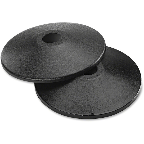Tatco Adjusta-Tape Crowd Control Stanchions - Black - Cast Iron - 2 / Box