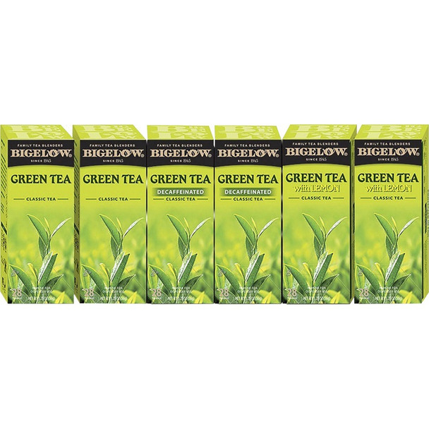 Bigelow Assorted Flavor Green Tea Bag - 28/Box - 6 / Carton