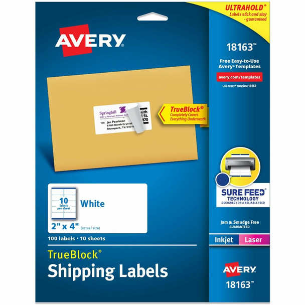 Avery&reg; TrueBlock Shipping Label 18163