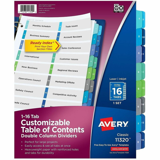 Avery Ready Index Index Divider 11320