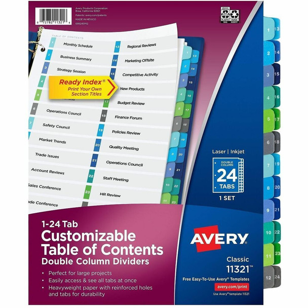 Avery Ready Index Index Divider 11321