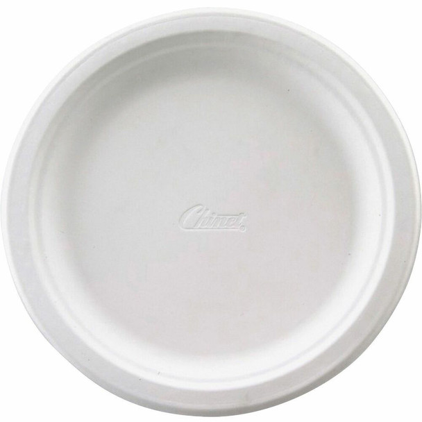 Chinet 8-3/4" Premium Tableware Plates - 8.8" Diameter - White - 125 / Pack