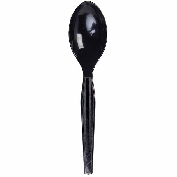 Dixie Medium-weight Disposable Teaspoons by GP Pro - Black - 1 Carton