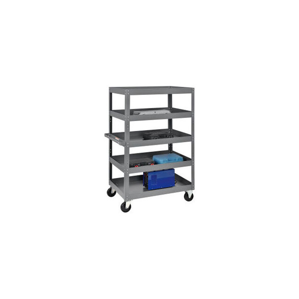 Global Industrial Steel Shelf Truck w/5 Shelves 800 lb. Capacity 36L x 24""W x 6