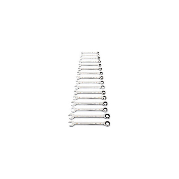 Gearwrench 90 Tooth & 12 Point Metric Combination Ratcheting Wrench Set of 16