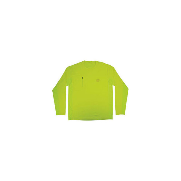Ergodyne Chill-Its 6689 Cooling Long Sleeve Sun Shirt w/ UV Protection 2XL Lime