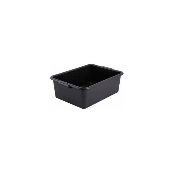 Winco PL-7K - Dish Box Black 21-1/2""D x 15-3/4""W x 7-1/4""H NSF