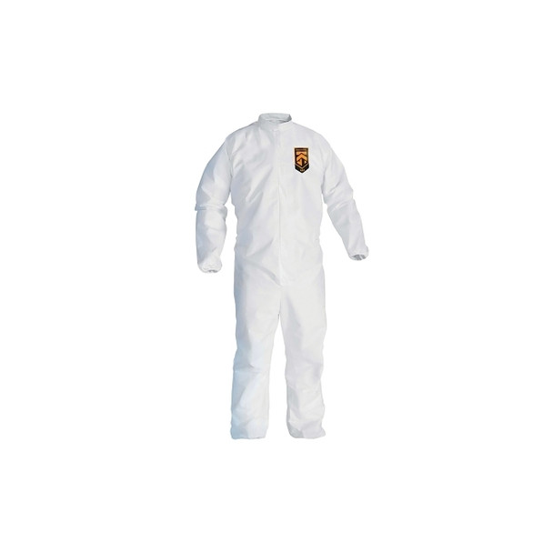 KleenGuard™ A45  Breathable Liquid & Particle Protection Elastic Wrist/Ankle Coveralls, White, 3XL, Fr Zipper