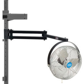 Global Industrial 12"" Industrial Workstation Fan with 23""L Fan Arm Black