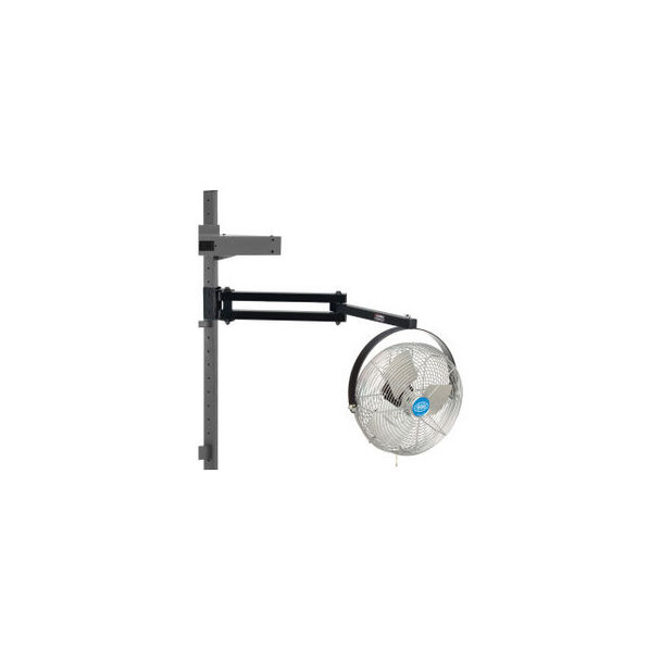 Global Industrial 12"" Industrial Workstation Fan with 23""L Fan Arm Black