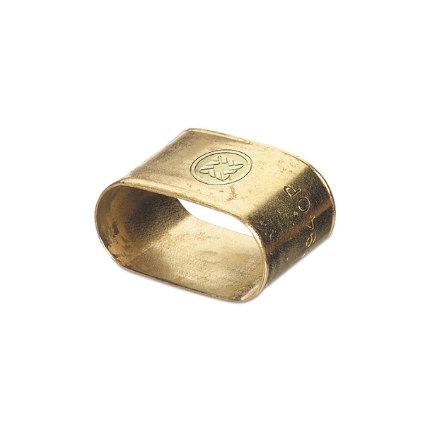 Oval Brass Dual Hose Braces, Brass, 0.593 x 1.238 in