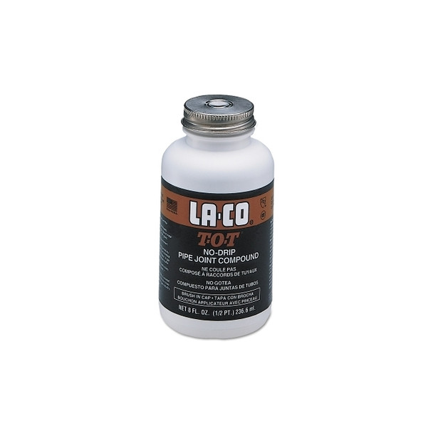T-O-T® Pipe Thread Compound, 8 oz, Brush In Cap, Gray