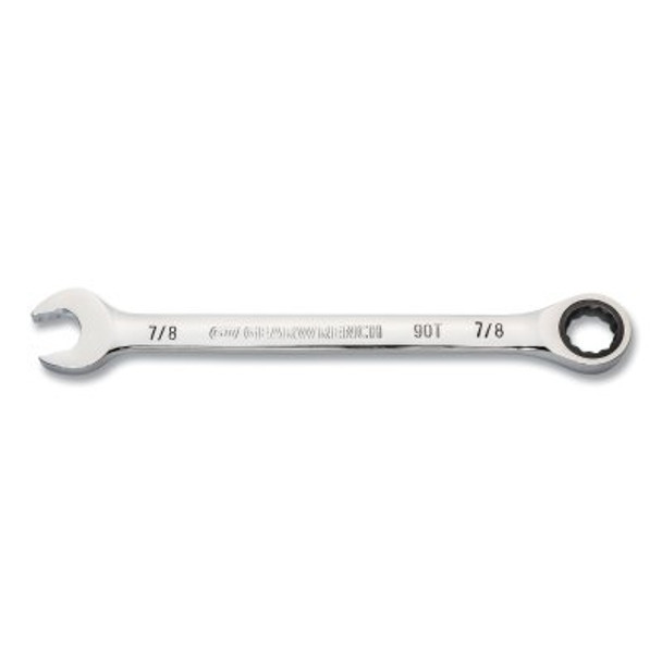 90-Tooth 12 Point Ratcheting Combination Wrench, SAE, 7/8 in
