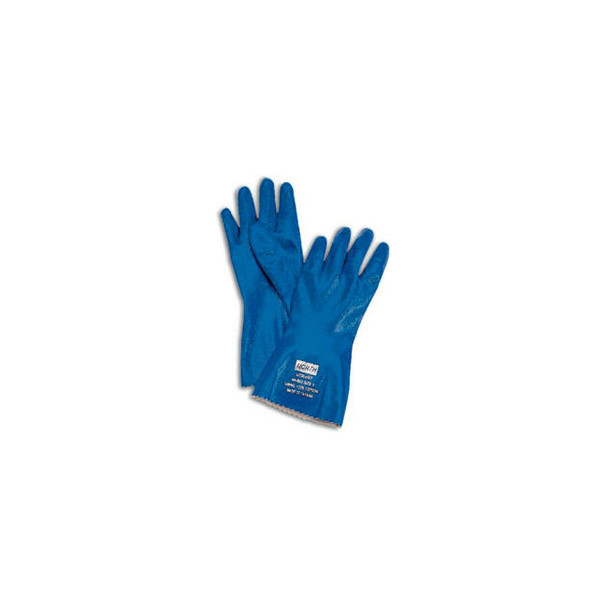 Honeywell Nitri-Knit Chemical Resistant Gloves Nitrile 40 Mil Thick Size 10 Blue