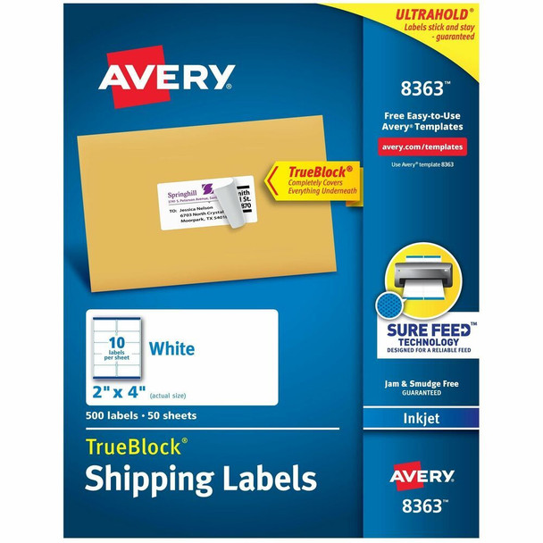 Avery&reg; TrueBlock Shipping Label 8363