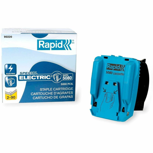 Rapid 5080e Staple Cartridge - Holds 90 Sheet(s) - Silver - 5000 / Box