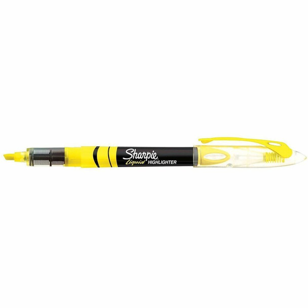 Sharpie Accent Highlighter - Liquid Pen - Yellow Ink - Pigment-based - 1 Dozen
