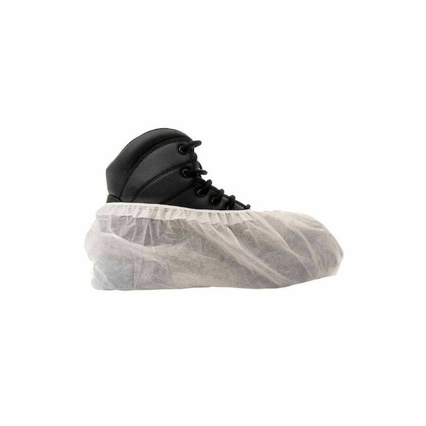 Disposable Shoe Covers, CPE, White, Slip Resistant Sole: Yes ,XL