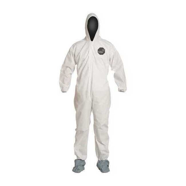 10 Standard Fit Hood. Elastic Wrists. Elastic Waist. White. 4X