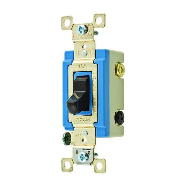 Bryant Wall Switch, 2 hp, Toggle, 15 A, Brown 4804