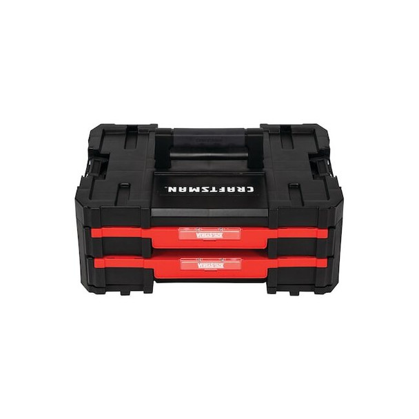 Craftsman VERSASTACK Double Shallow Drawers, Black/Red, Plastic CMST17804