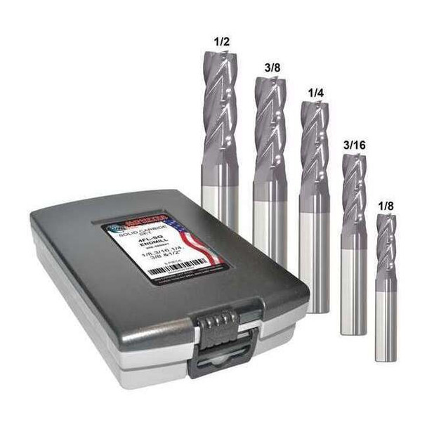 Manufacturer Varies End Mill Set, 0.5 in, Carbide 206-888882