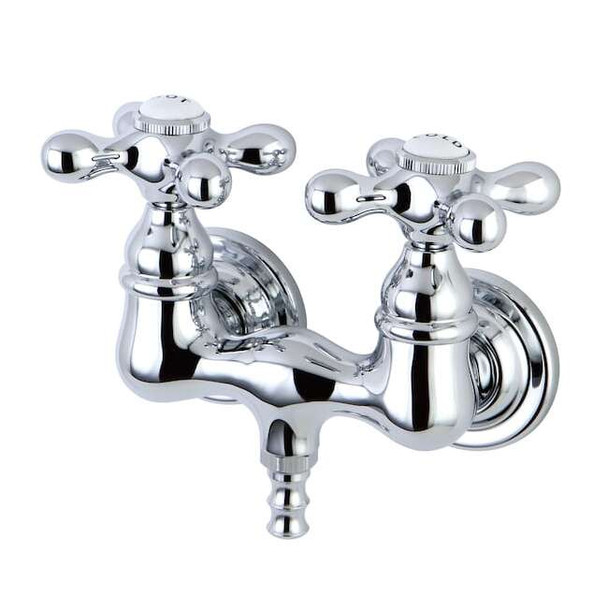 Wall-Mount Clawfoot Tub Faucet, Polished Chrome, Tub Wall Mount