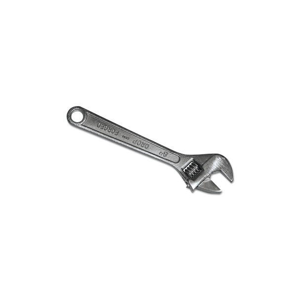 Adjustable Wrench, 24 in L, 2-7/16 in Opening, Chrome Plated