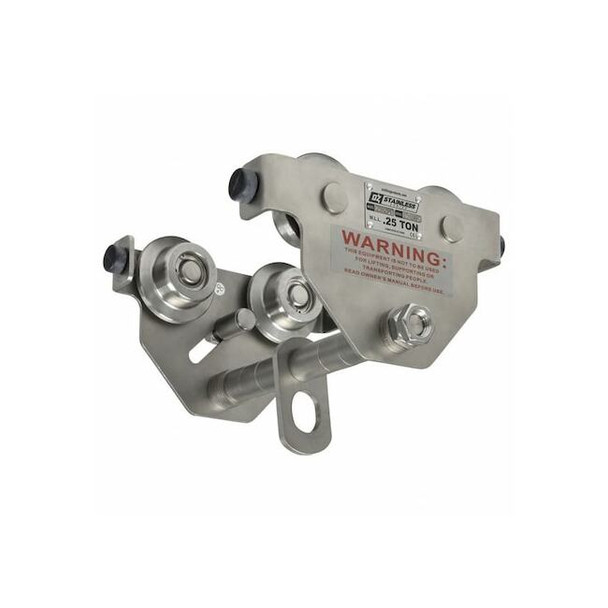 Oz Lifting Products .25 T Stainless Steel Push Beam Trolley OZSS025PBT