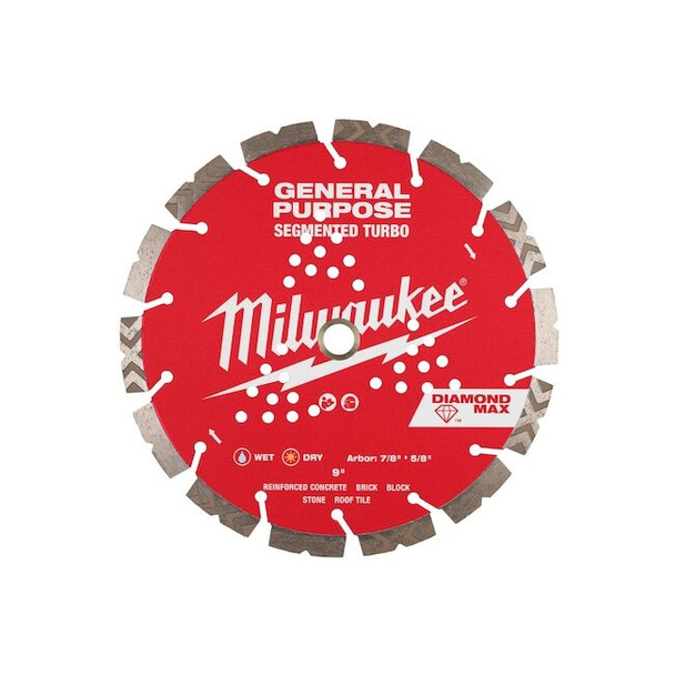 9" DIAMOND MAX Segmented Turbo, General Purpose Diamond Blade