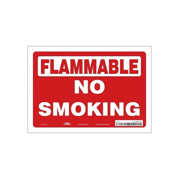 Safety Sign, 7" H, 10" W, Vinyl, Vertical Rectangle, English, 473N58