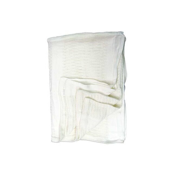 R & R Textile Bedspread, White, Thermal, 96" L, 74" W, Twin X51200