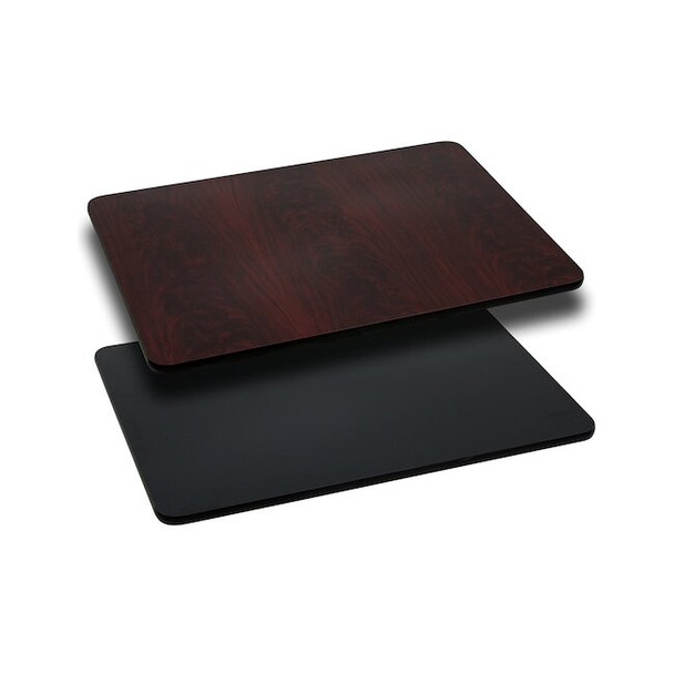 Flash Furniture Black/Mahogany Reversible Top, 30 x 42 XU-MBT-3042-GG