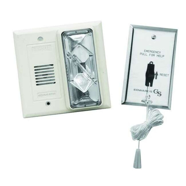 Edwards Signaling Horn and Strobe Kit, 120V AC, 82 dBA at 10 ft, Clear 7008B-N5