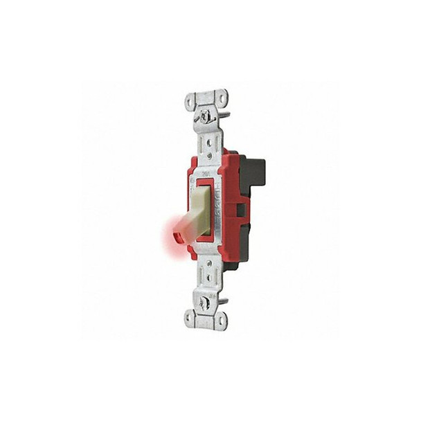 Pilot Lit Wall Swtch,1-Pole,120/277V,20A