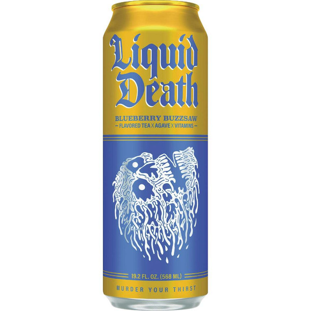 Liquid Death 19.2 Oz. Blueberry Buzzsaw Tea 1700068 Pack of 12