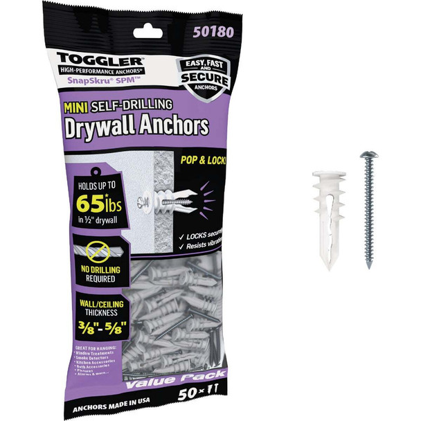 SnapSkru 50ct 6x1.25" Drwl Anchor 50180
