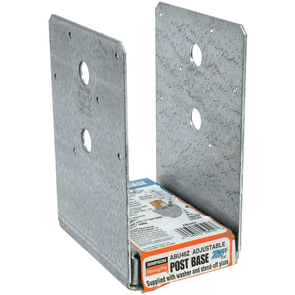 Simpson Strong-Tie ZMAX 4 In. x 6 In. 12 ga Post Base ABU46Z Pack of 10