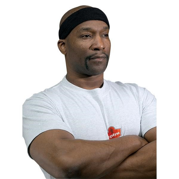 Ergodyne® Chill-Its® 6550 Head Sweatband, Black, 1/Each