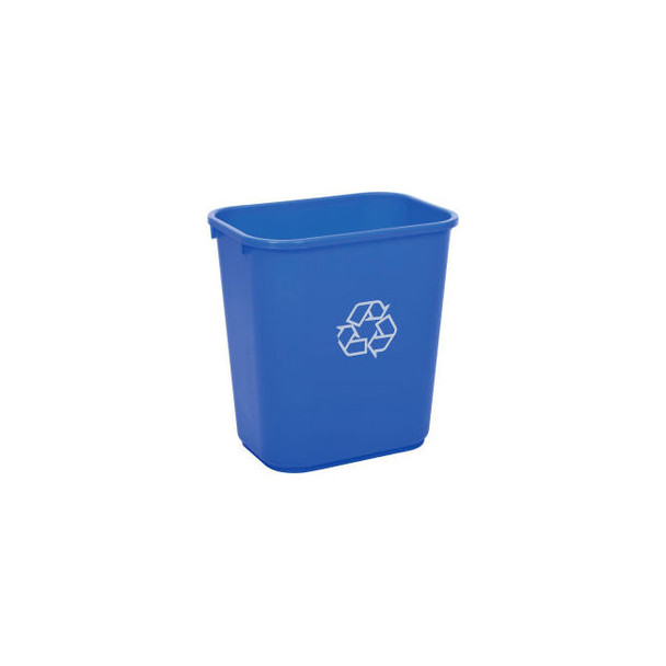 Global Industrial Deskside Recycling Wastebasket 7 Gallon Blue