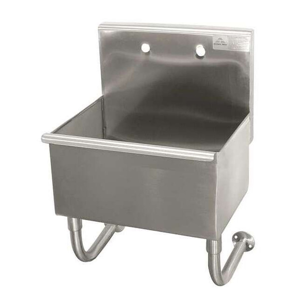 Advance Tabco Utility Sink 22 in x 16 in, 1, 2, Wall, Stainless Steel WSS-16-25